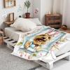 Spring Easter Lakeland Terrier Dog Blanket, 60 x 80 in, Funny Bunny Eggs view 4