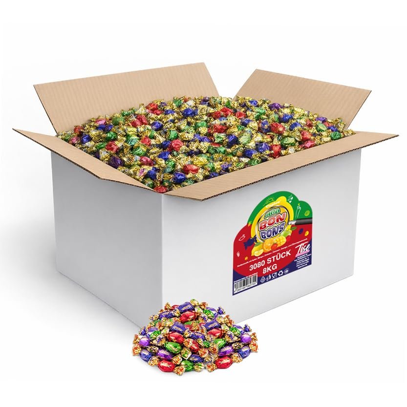 Tise Confectionery Mini Fruit Candies, 8 kg Bulk Pack (approx. 3,080 pieces)