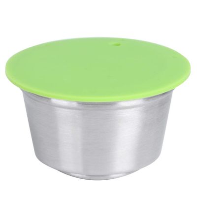 Fafeicy Reusable Coffee Capsule for Espresso Machines, Stainless Steel, Green