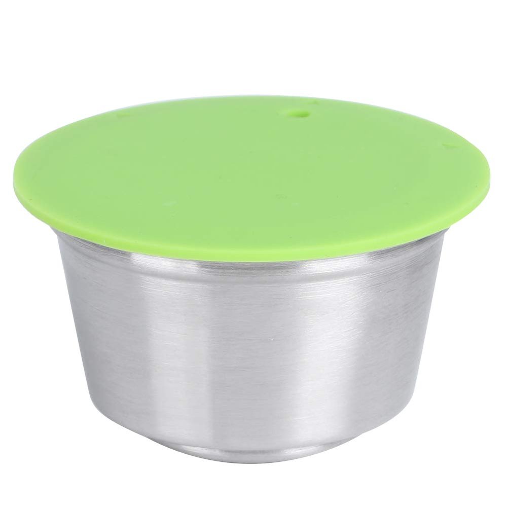 Fafeicy Reusable Coffee Capsule for Espresso Machines, Stainless Steel, Green