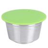 Fafeicy Reusable Coffee Capsule for Espresso Machines, Stainless Steel, Green view 1