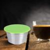 Fafeicy Reusable Coffee Capsule for Espresso Machines, Stainless Steel, Green view 3