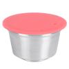 Fafeicy Reusable Capsule Coffee Pod Accessory, Stainless Steel, Eco-Friendly Design for Coffee Lovers and Home or Office, Compatible with Espresso Machines (Red) view 1