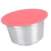 Fafeicy Reusable Capsule Coffee Pod Accessory, Stainless Steel, Eco-Friendly Design for Coffee Lovers and Home or Office, Compatible with Espresso Machines (Red) view 2
