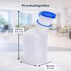 BUXMED Men's Urinal Bottle, 1 Liter, Polypropylene, with Lid view 2