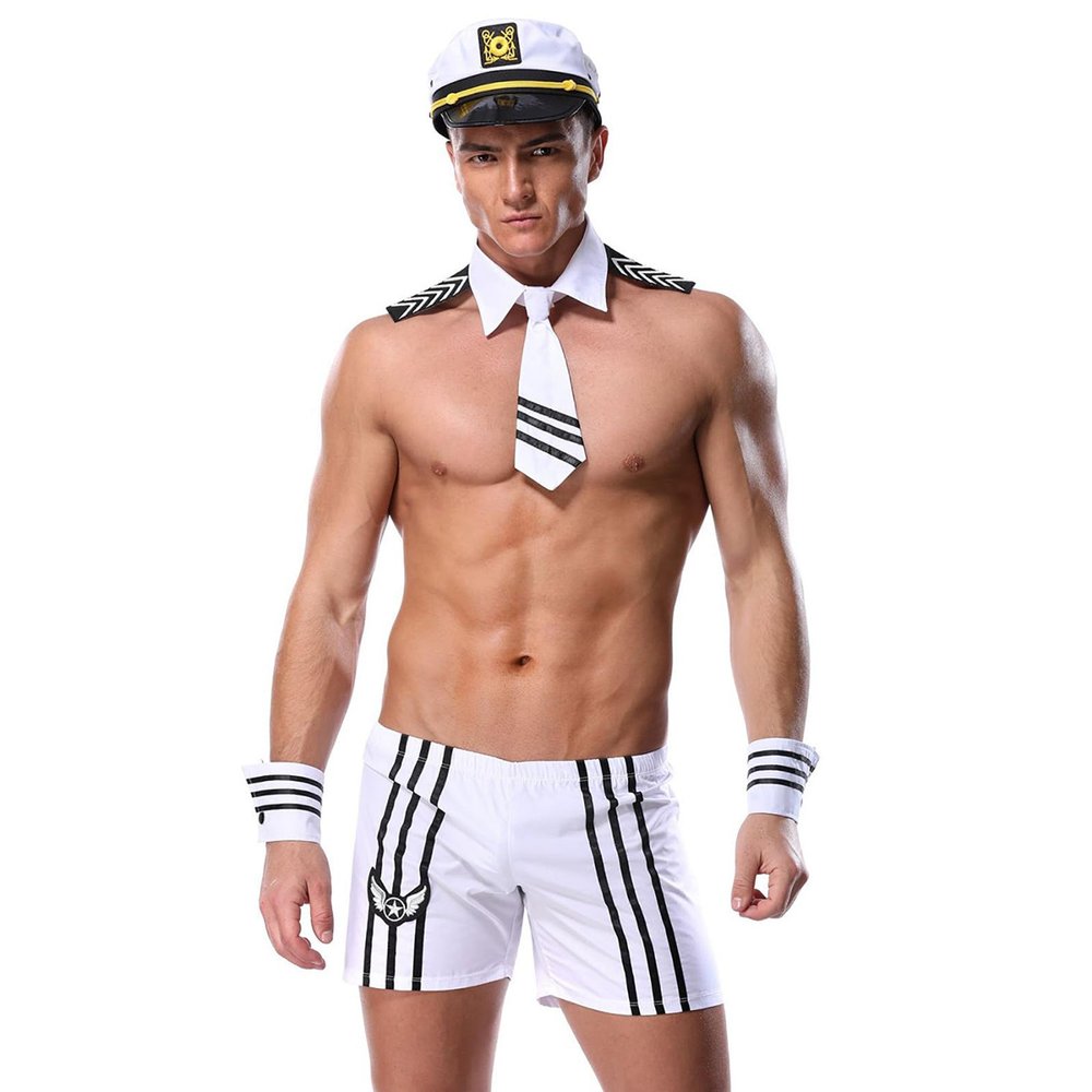 Men's Sexy Doctor Costume Set with Shorts and Stethoscope
