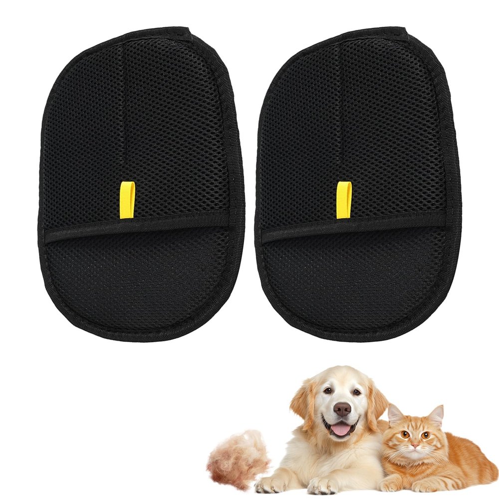 2-Pack Double-Sided Pet Hair Removal Gloves