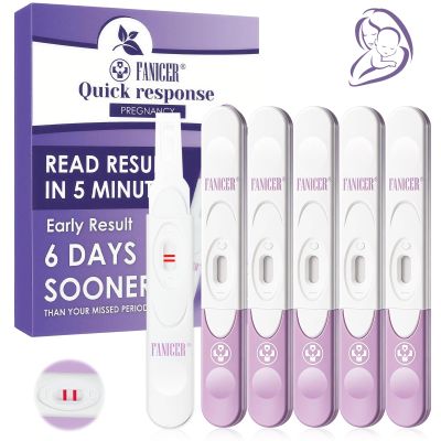6-Count Early Pregnancy Tests, Ultra-Sensitive, 3-Minute Results (Purple)