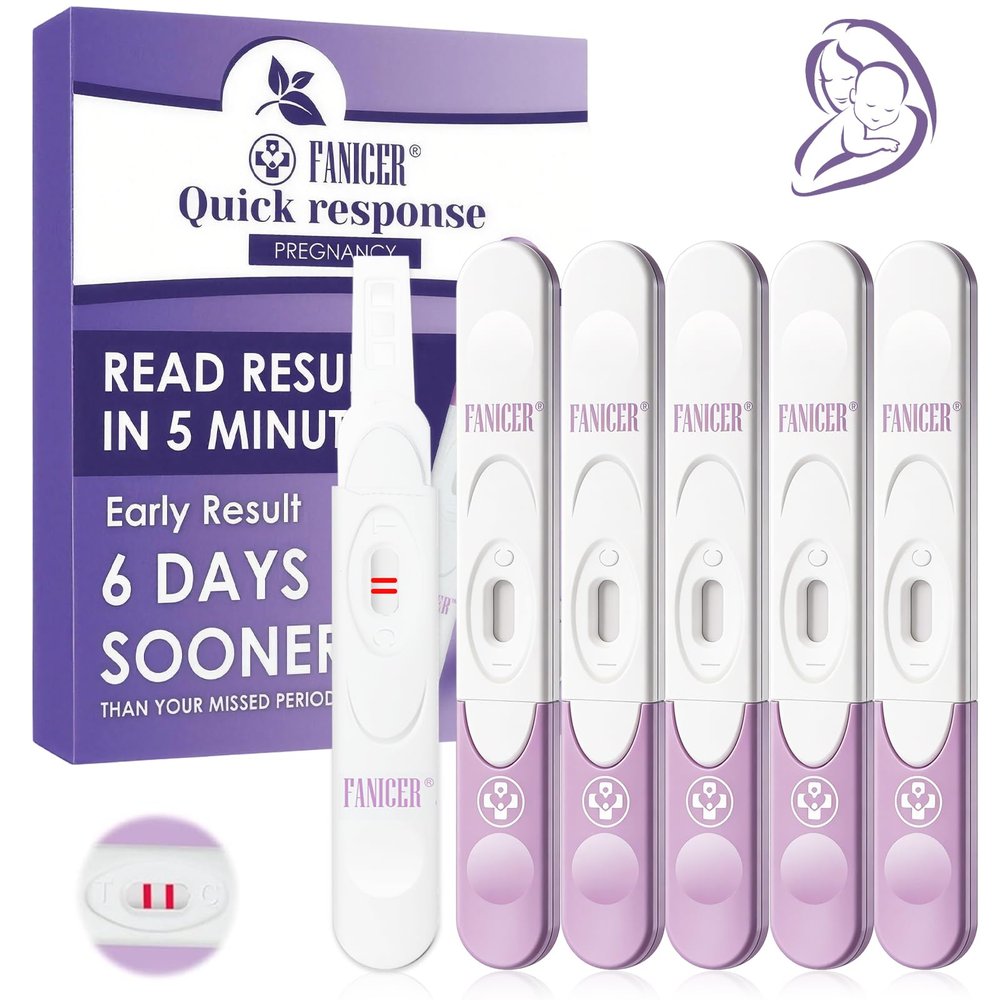 6-Count Early Pregnancy Tests, Ultra-Sensitive, 3-Minute Results (Purple)