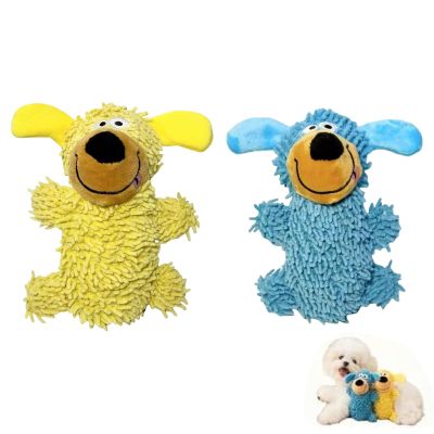 2-Pack Giggling Plush Dog Toys with Dental-Cleaning Texture