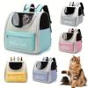 Collapsible Pet Backpack with Mesh and Handle view 2