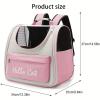 Collapsible Pet Backpack with Mesh and Handle view 3