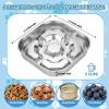 Stainless Steel Slow Feeder Dog Bowl, 22 cm, with Non-Slip Silicone Mat view 2