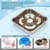 Stainless Steel Slow Feeder Dog Bowl, 22 cm, with Non-Slip Silicone Mat view 3