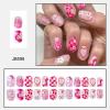 24-Piece Almond Press-On Nails, Valentine's Day French Acrylic Style view 2
