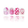 24-Piece Almond Press-On Nails, Valentine's Day French Acrylic Style view 4