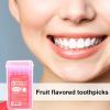 Double-Ended Toothpicks, Fishbone-Shaped Dental Picks, 100 Mint-Flavored Picks view 2