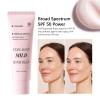 Collagen Sunscreen Cream SPF 50, Pink Sunscreen with UV Protection, Brightening and Moisturizing Makeup Finish view 2