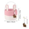 Generic Kids' Easter Basket, Small Wicker Basket with Handle, Bunny-Ear Easter Basket for Filling view 2