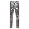 YOSUWOAI Men's Leather-Look Wet-Look Pants, Long Stretch Slim-Fit Motorcycle Biker Clubwear view 1