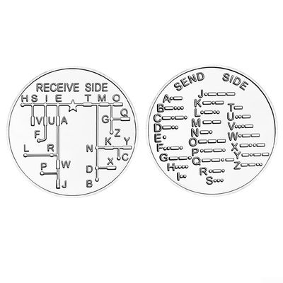 Training Coin for Morse Code Interpretation (Silver)