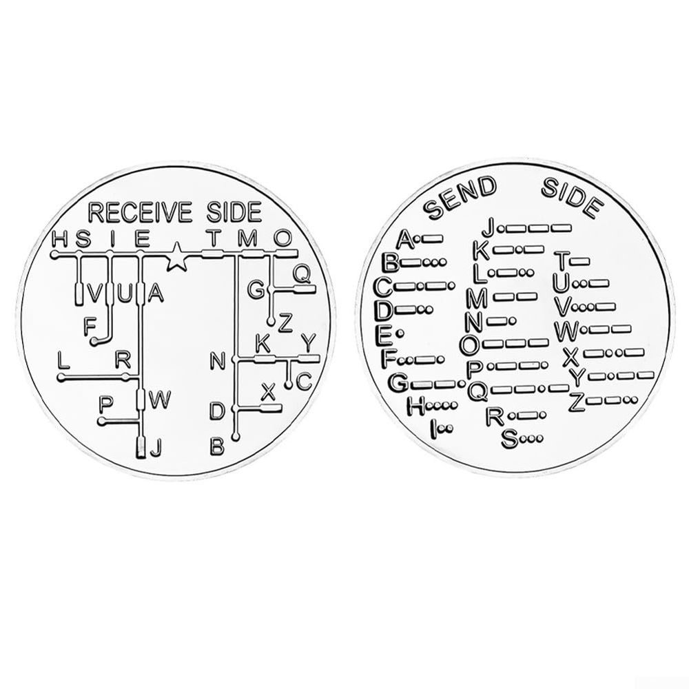 Training Coin for Morse Code Interpretation (Silver)