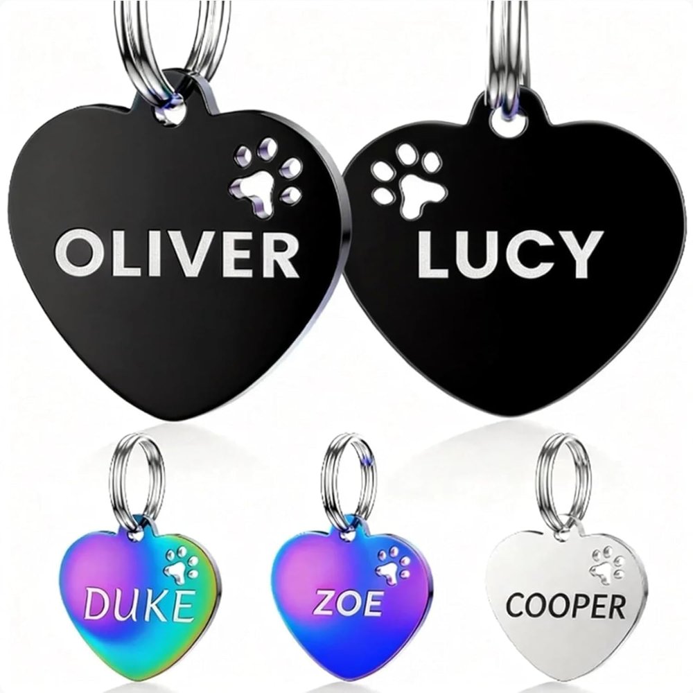 Personalized Stainless Steel Pet Tag with Engraving