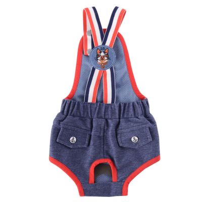 British-Style Washable Dog Diapers with Adjustable Straps, Size L