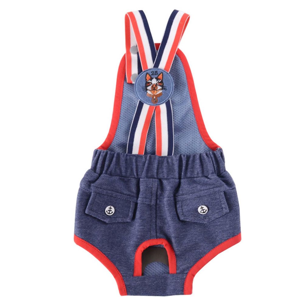 British-Style Washable Dog Diapers with Adjustable Straps, Size L