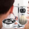 AlpenLife Basics Shaving Tool Set for Men, Synthetic Badger Hair Brush, Alloy Soap Bowl for a Traditional Shaving Experience view 2