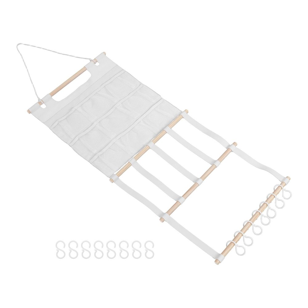 DECHOUS Hair Accessory Organizer with Mesh Bag and Hooks for Nursery and Travel