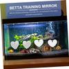 LOLIPPYY 2-Piece Betta Acrylic Mirror, Double-Sided Floating Aquarium Mirror, 5 x 4 cm view 3