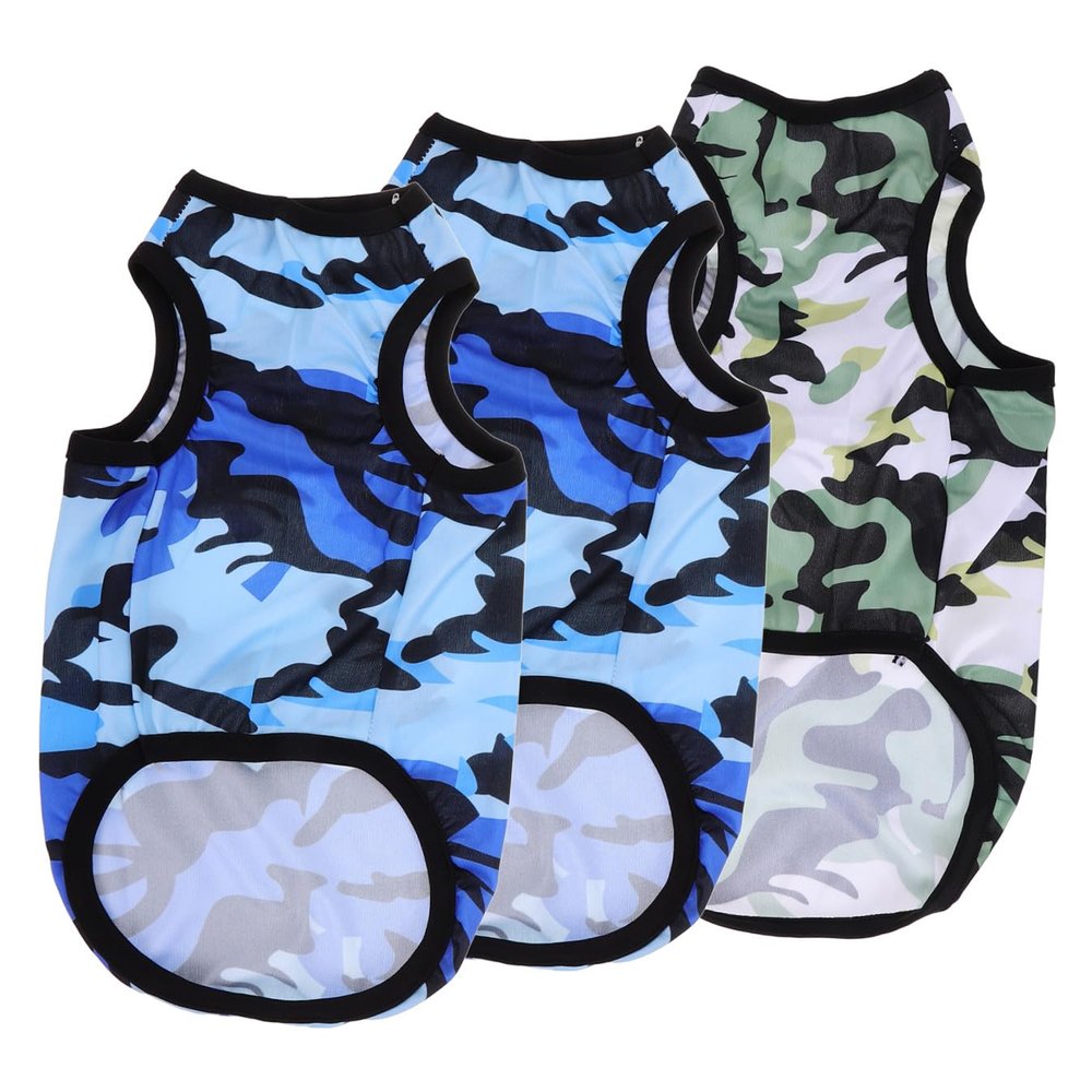 Beaupretty Lightweight Dog Vest 3 Pack Camouflage