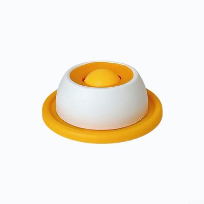 Bulevisiter Slow Feeder Lick Bowl for Small to Medium Dogs and Cats (Yellow)