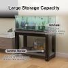 Sturdy Metal Aquarium Stand with Storage, 2-Tier Aquarium and Reptile Rack, MDF Plant Table for Living Room, Bedroom, or Office (White/Beige, 90 x 40 cm) view 3