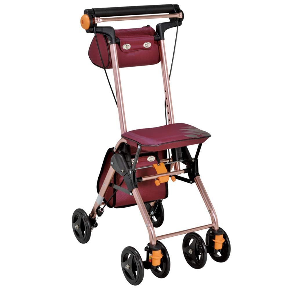 AYCDL Electric Folding Rollator, 4-Wheel Walker with Seat and Bag