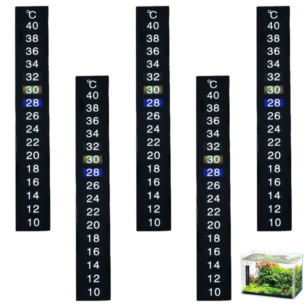 BaZuyunMd 5-Piece Aquarium Thermometer Stickers