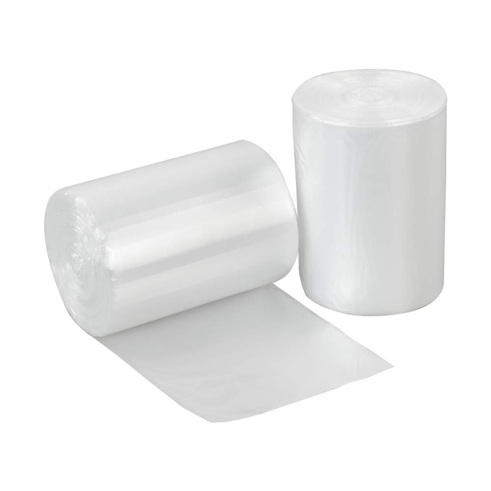 Jandson 20-Liter Clear Trash Bags, Small Trash Bags, 200 Bags/2 Rolls