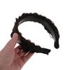 Black Braided Rhinestone Headband in Fishtail Braid Style view 4