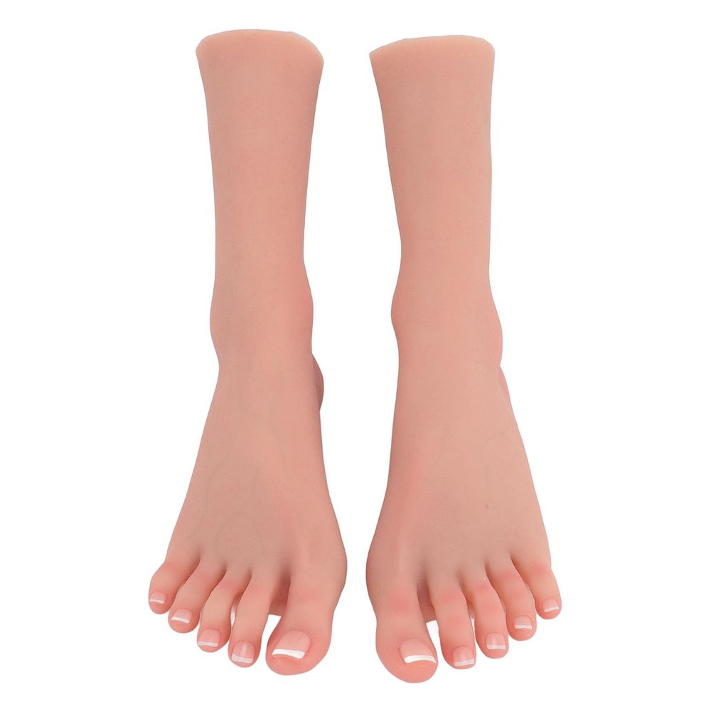 Silicone Foot Model with Adjustable Joints for Photography, Manicures, and Beauty Training