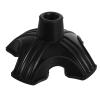 Mikikit Non-Slip Black Four-Prong Rubber Foot for Crutches and Walking Sticks, 19 mm Tube Diameter view 1