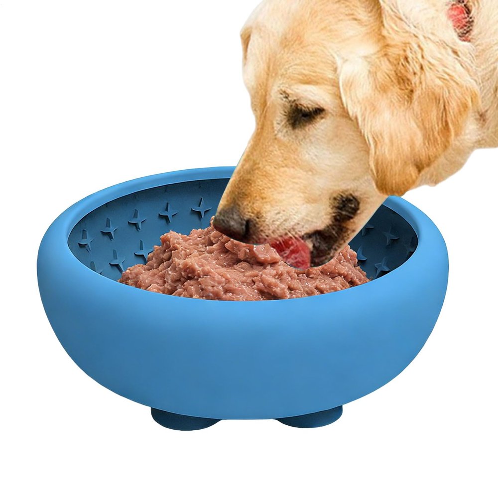 Non-Slip Silicone Slow Feeder Dog Bowl