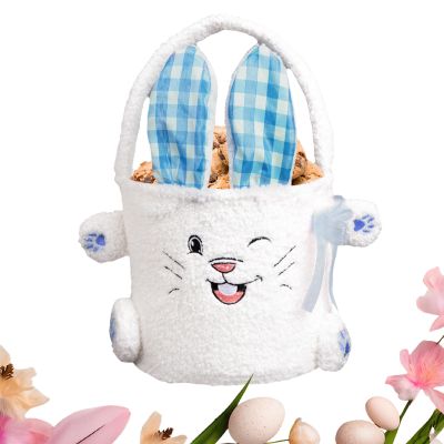Plush Bunny Easter Basket Storage Bag