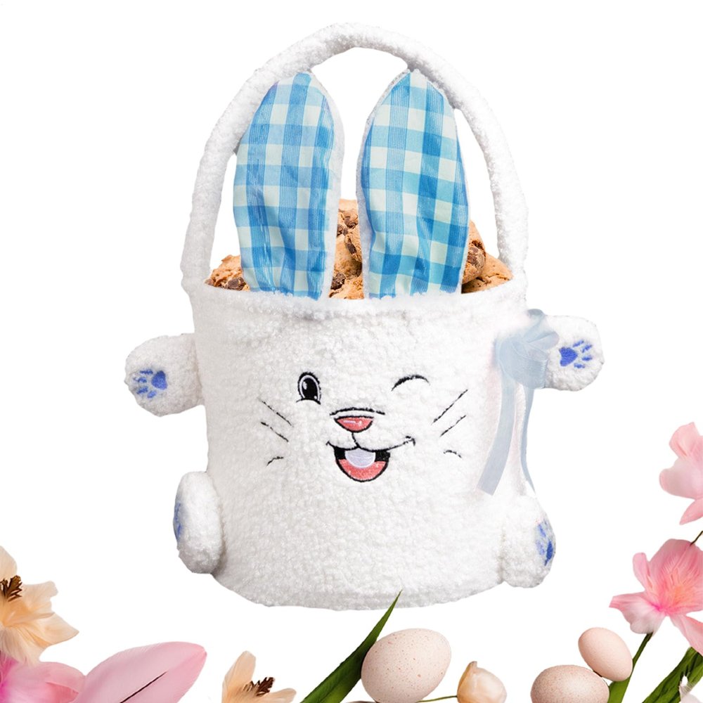 Plush Bunny Easter Basket Storage Bag