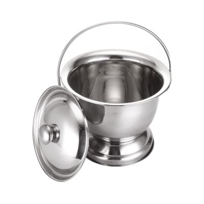Portable Stainless Steel Bedpan with Lid