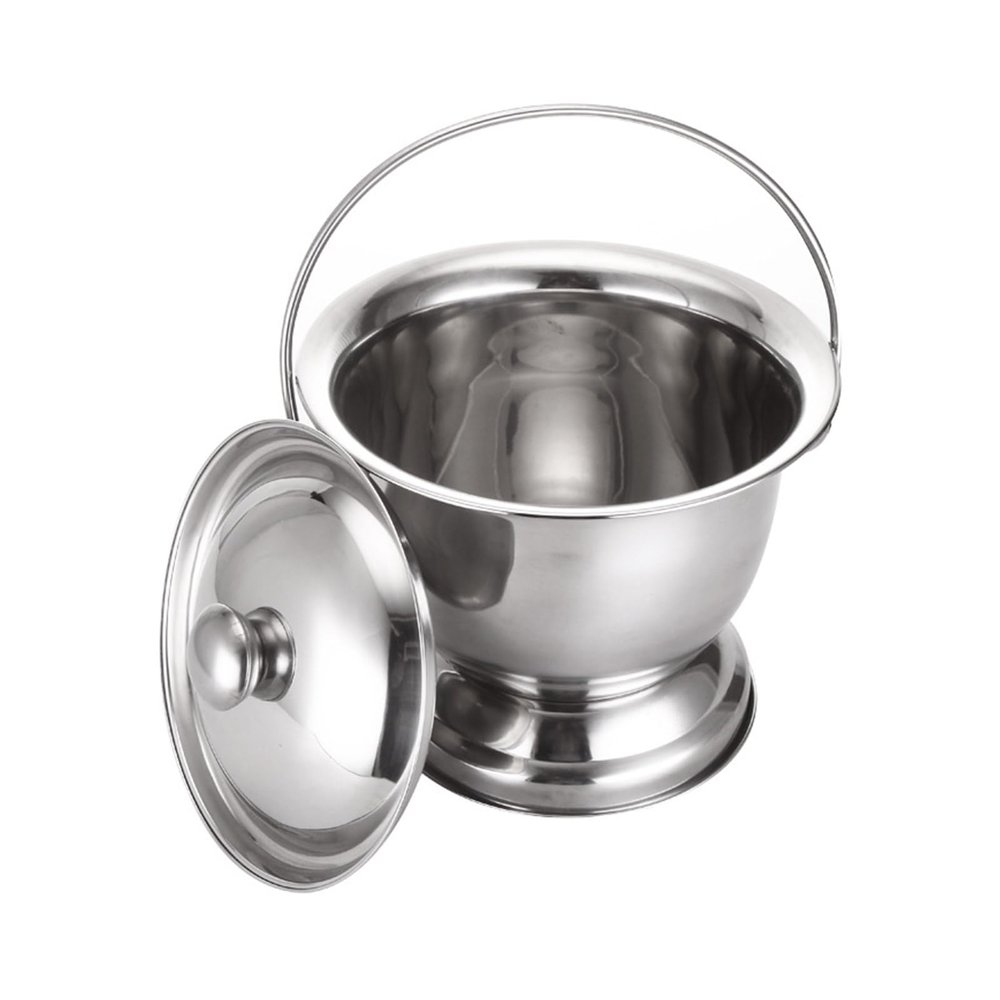 Portable Stainless Steel Bedpan with Lid