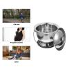 Portable Stainless Steel Bedpan with Lid view 2