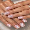 30-Piece Self-Adhesive UV Gel Nail Wraps, Glazed Donut White view 1