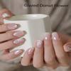30-Piece Self-Adhesive UV Gel Nail Wraps, Glazed Donut White view 2