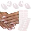 30-Piece Self-Adhesive UV Gel Nail Wraps, Glazed Donut White view 3